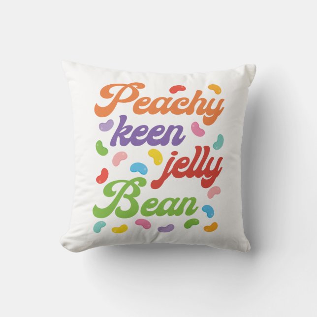 Almofada Peachy Keen Jelly Bean Páscoa Candy Retro (Frente)
