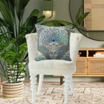 Peacock Art Deco Nouveau Tabuleiro Azul