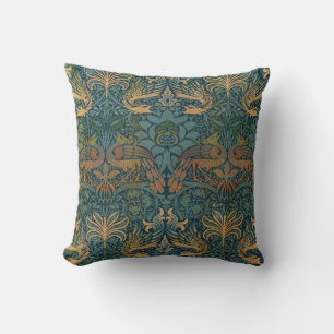 Almofada Peacock e Dragon, 1878, por William Morris