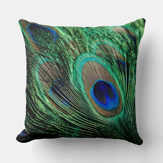 Almofada Peacock Feather Lucky (Frente)
