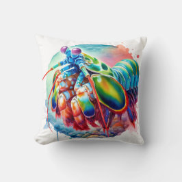Almofada Peacock Mantis Shrimp REF253 - Watercolor