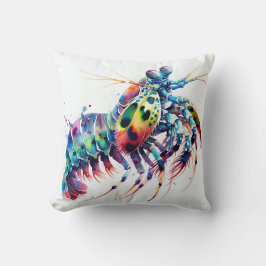 Almofada Peacock Mantis Shrimp Watercolor IREF298 - Waterco