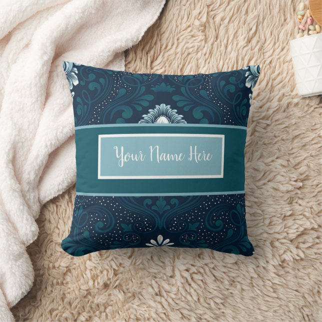 Almofada Peacock personalizado e Travesseiro ciano (Cobertor)