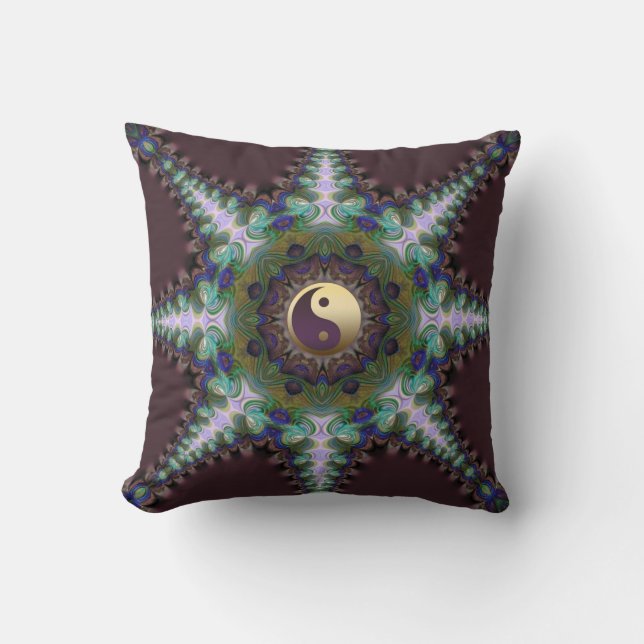 Almofada Peacock Star Yin Yang Cushion / Travesseiro (Frente)