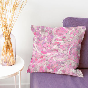 Almofada Pebbles Mosaico Art - Rosa Blush Pink