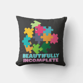Almofada Peça de Puzzle Colorida Maravilhosamente Incomplet