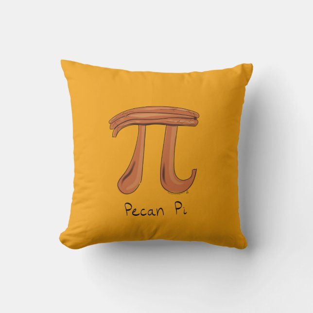 Almofada Pecan Pi Cute Math Pi Day Travesseiro (Frente)