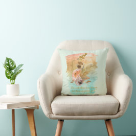 Almofada Pedaços de Flores de Boho de Cotação do Céu