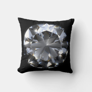 Almofada Pedra de diamante: faísca do espaço negro.