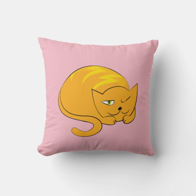 Almofada Peeking Orange Cat (Frente)