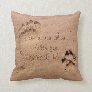 Almofada Pegadas Memoriais de Cães em Areia personalizadas