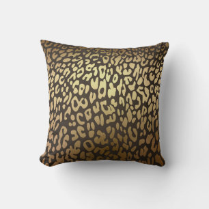 Almofada Peixe Moderno Dourado Glam Estampa de Pele de Anim