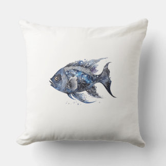 Almofada Peixe Preto Luxuoso Grande