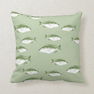 Almofada Peixes da verde azeitona