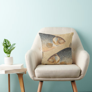 Almofada Peixes+trabalho de arte+design+pesca+pesca+pesca