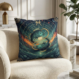 Almofada Peixes Zodíaco Celestial