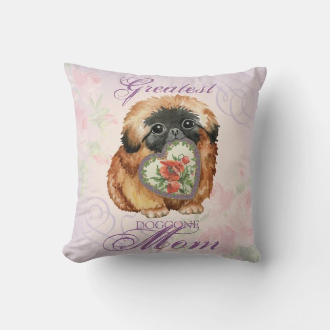 Almofada Pekingese Heart Mãe (Frente)