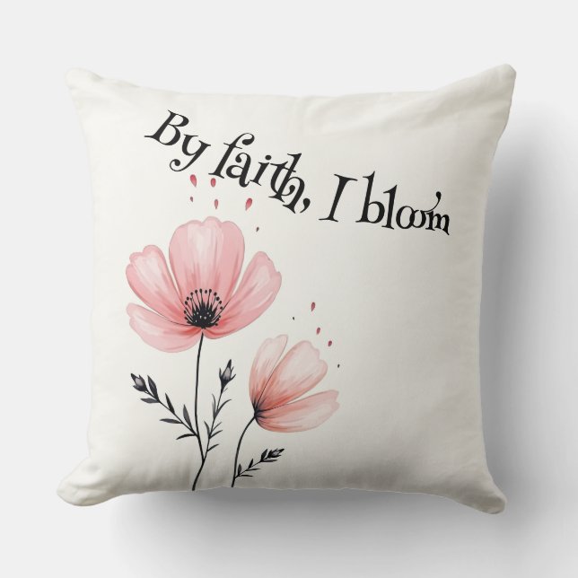 Almofada Pela fé, floresço (Frente)