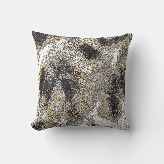 Almofada PELE abstrato GIRAFFE (Frente)