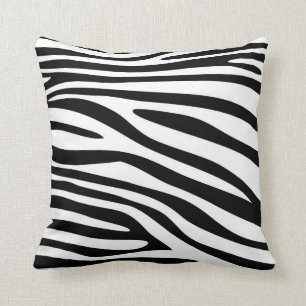 Almofada Pele animal preto e branco do impressão da zebra