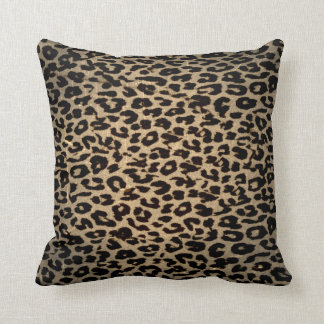 Almofada Pele da pele do impressão do leopardo do vintage
