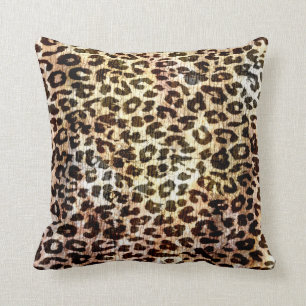 Almofada Pele do impressão do leopardo do vintage