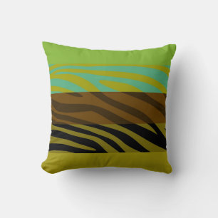 Almofada Pele Estampa de Animal Zebra Padrão Retro 8