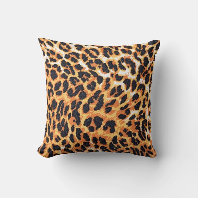 Almofada pele-leopardo como dorso-leopardo,padrão,impressão (Frente)
