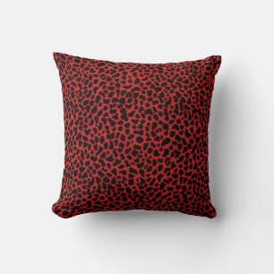 Almofada Pele Leopardo Vermelho