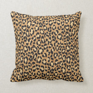 Almofada Peles com pele de Leopardo Vintage