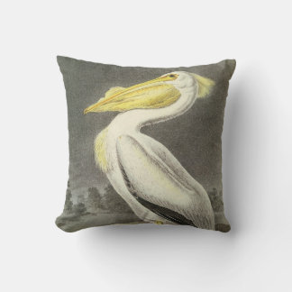 Almofada Pelicano branco americano por Audubon