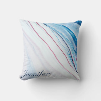 Almofada PÊLO AZUL Elegante FAUX MARBLE PERSONALIZADO