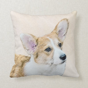 Almofada Pembroke Welsh Corgi - Pintura Original para Cacho