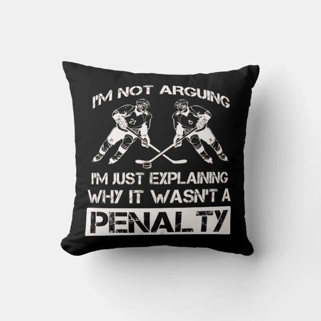 Almofada Pena Desportiva do Jogador de Hóquei no Gelo (Frente)