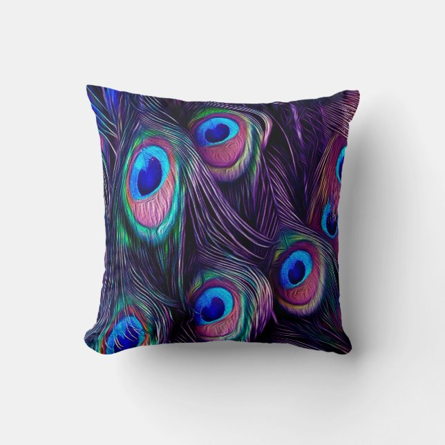 Almofada Pena do pavão (Frente)