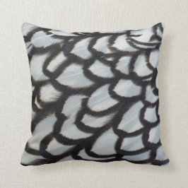 Almofada Pena Wyandotte de lacre negro