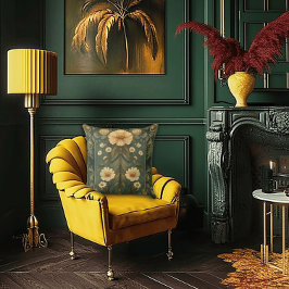 Almofada Penas de Pavão Românticas e Arte Nova de Margarida