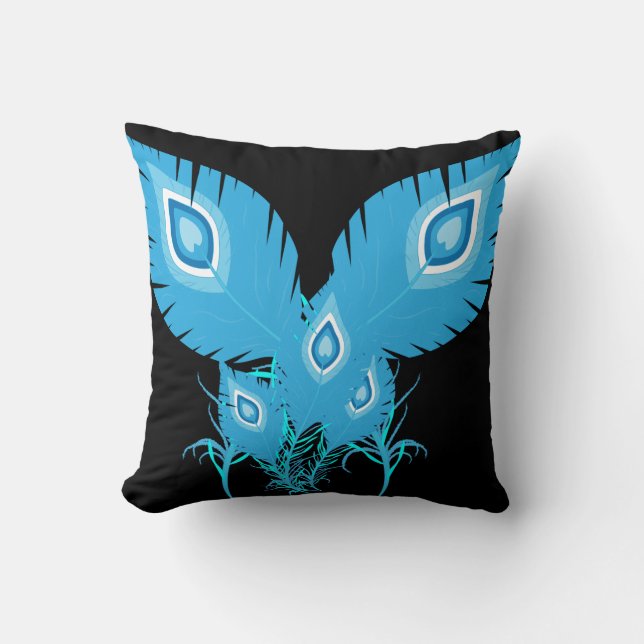 Almofada Penas de Peacock | Pássaros-Pássaros | Moda (Frente)