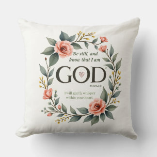 Almofada Pensamento Religioso de Você Coroa Floral Escritur