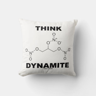 Almofada Pense a dinamite (a molécula química da