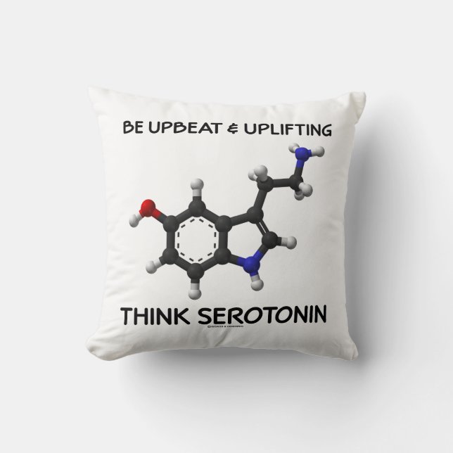 Almofada Pense Em Molécula De Serotonina, Seja Elevada E El (Frente)