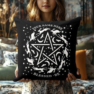Almofada Pentagrama de bruxaria personalizada