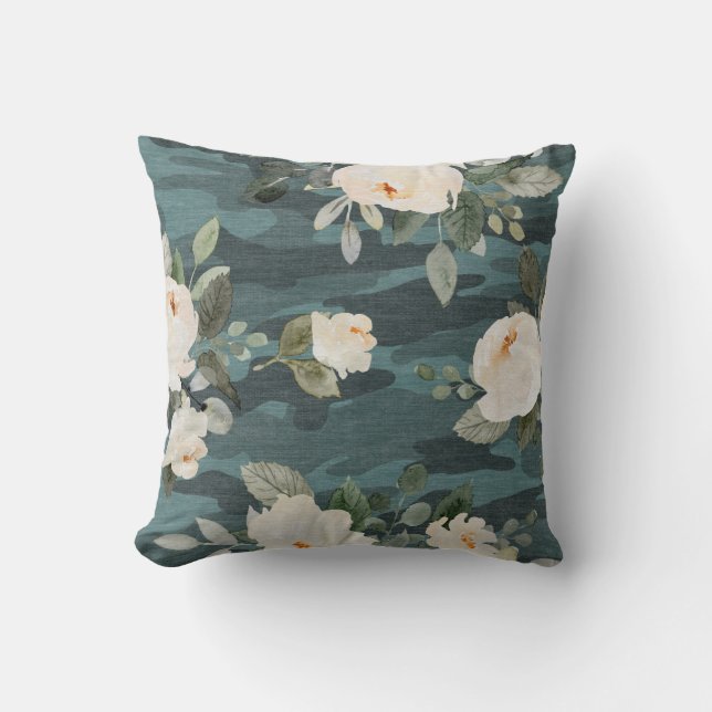 Almofada Peony Camo Travesseiro decorativo (Frente)