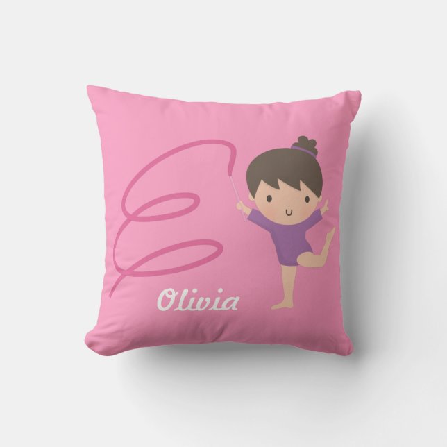 Almofada Pequena Decoração de Sala de Ginástica para Menina (Frente)