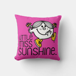 Almofada Pequena Miss Sunshine Caminhando Sobre Gráfico de