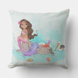 Almofada Pequena Sereia e Amigos