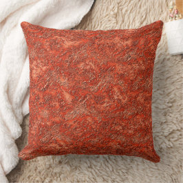 Almofada Pequena textura de furos em vermelho cardeal ao co