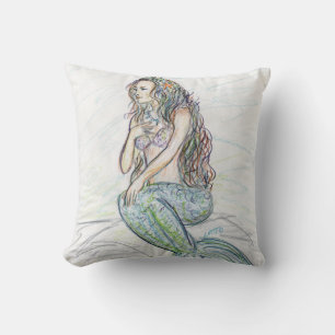 Almofada Pequena Travesseiro decorativo de Arte Sereia