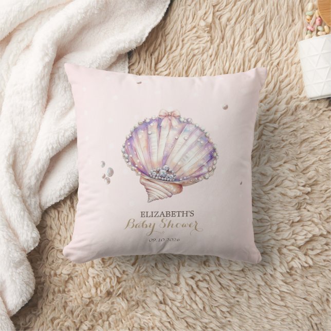 Almofada Pequenas Pérolas Conchas Diamantes Pontos Chás de  (Cobertor)