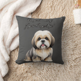 Almofada Pequeno Amigo de Furto: Castanho-claro e Pup branc